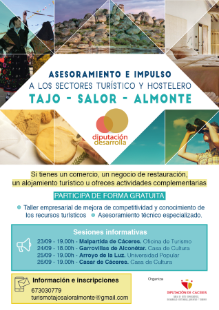 Imagen Jornadas de asesoramiento e impulso para las personas con actividades en comercio, turismo y hostelería en la comarca Tajo- Salor –Almonte